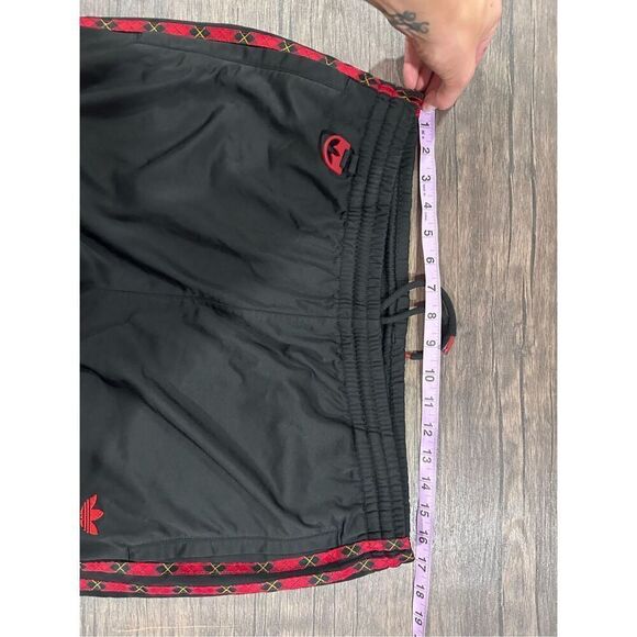 Adidas Trefoil Logo Adjustable Cuff Casual Pull On Pants Red Striped Size Large - Picture 11 of 13